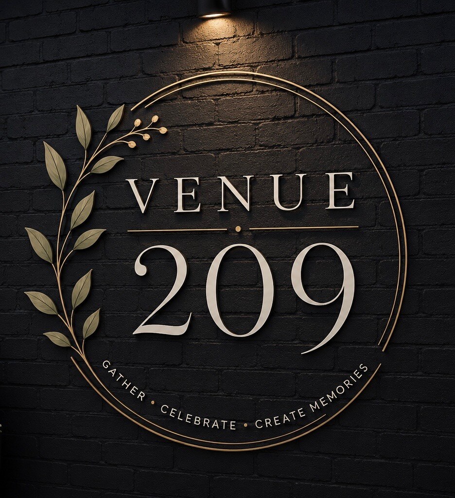 Venue 209 brand signage